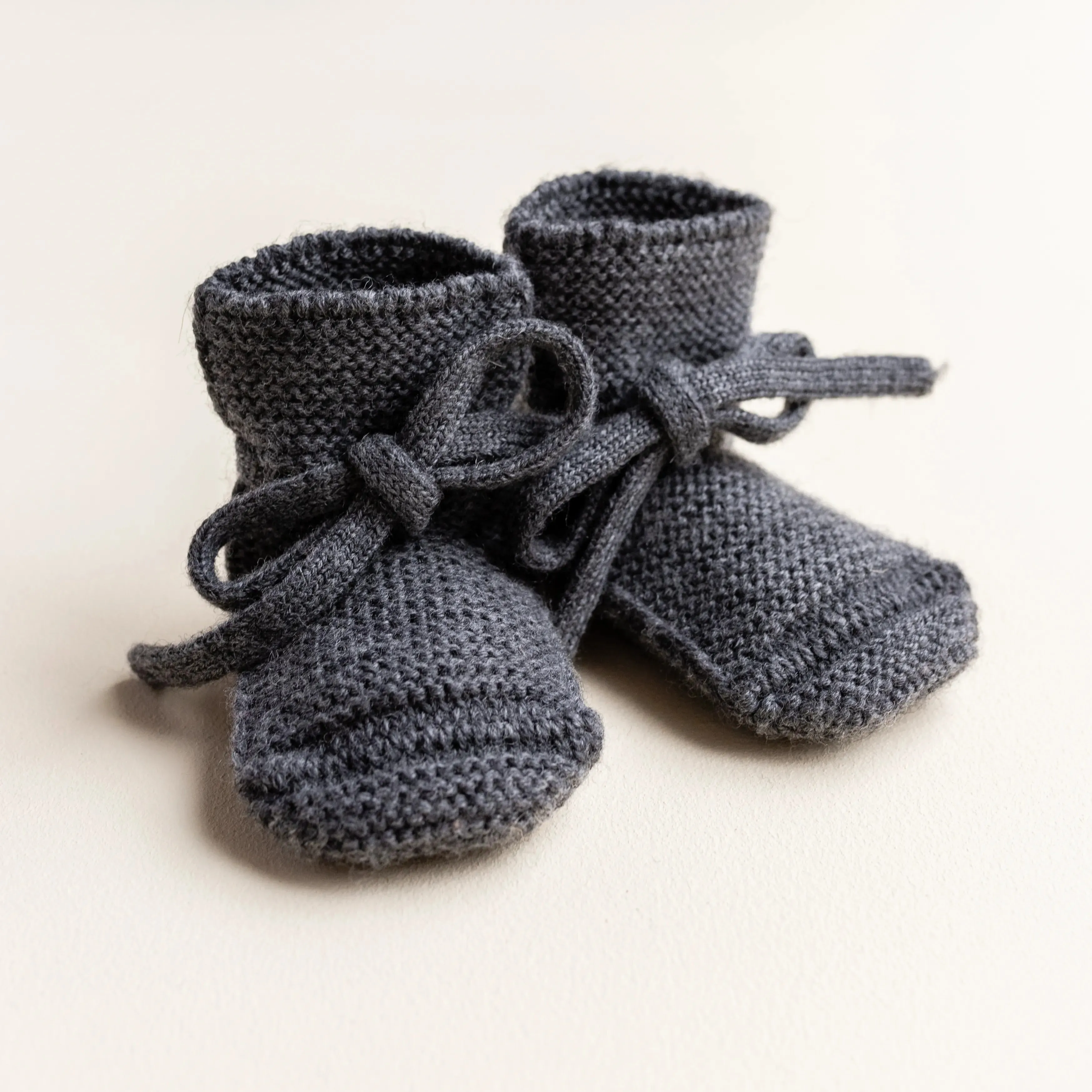 Merino Wool Baby Booties (Charcoal)