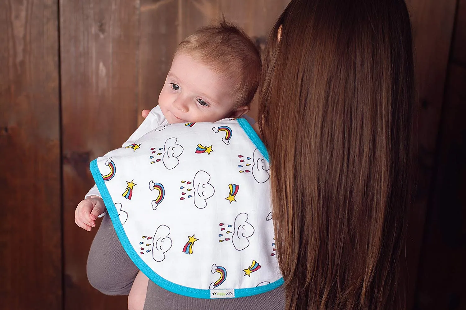 Muslin Burp Cloths, Burpy Bib Set (3 Pack) Unicorn, Rainbow, Cupcake