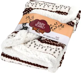 Nordic Plush Fleece Sherpa Baby Blanket