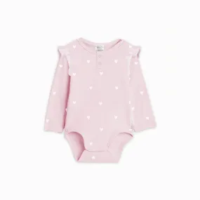 Pink Hearts LS Bodysuit