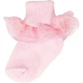 Pink Sheer Ruffle Socks | 0-9M 9-18M 18-24M