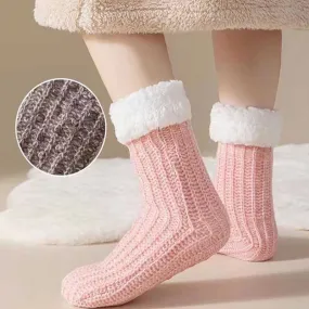 Plus Size Fleece Comfy Thick Slipper Socks(2 Pairs)