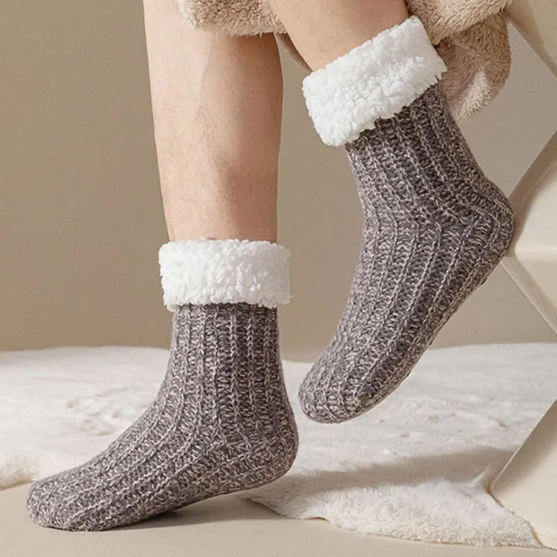 Plus Size Fleece Comfy Thick Slipper Socks(2 Pairs)