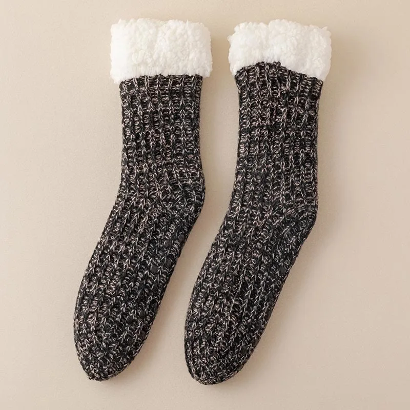 Plus Size Fleece Comfy Thick Slipper Socks(2 Pairs)