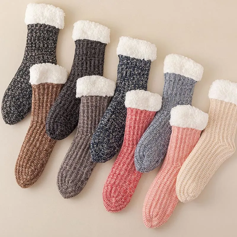 Plus Size Fleece Comfy Thick Slipper Socks(2 Pairs)