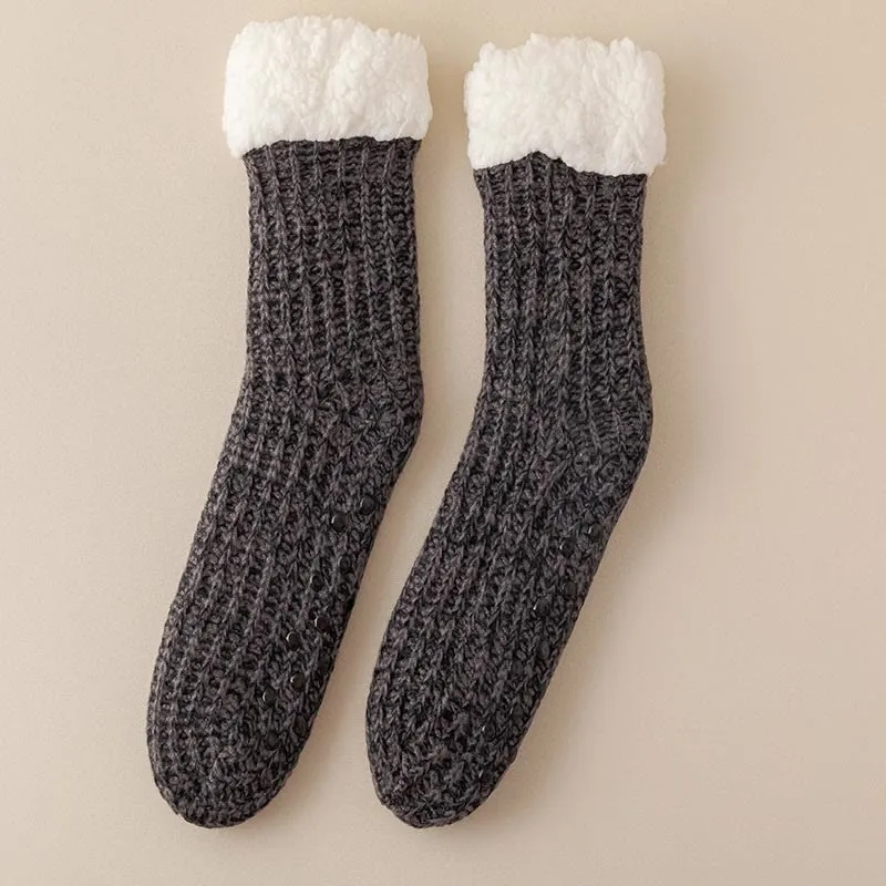 Plus Size Fleece Comfy Thick Slipper Socks(2 Pairs)
