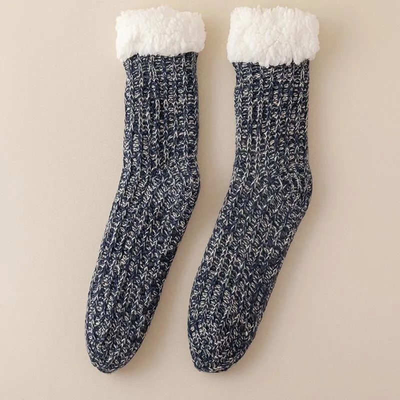Plus Size Fleece Comfy Thick Slipper Socks(2 Pairs)
