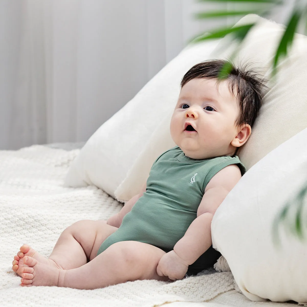 Premium Bamboo Sleeveless Baby Onesie