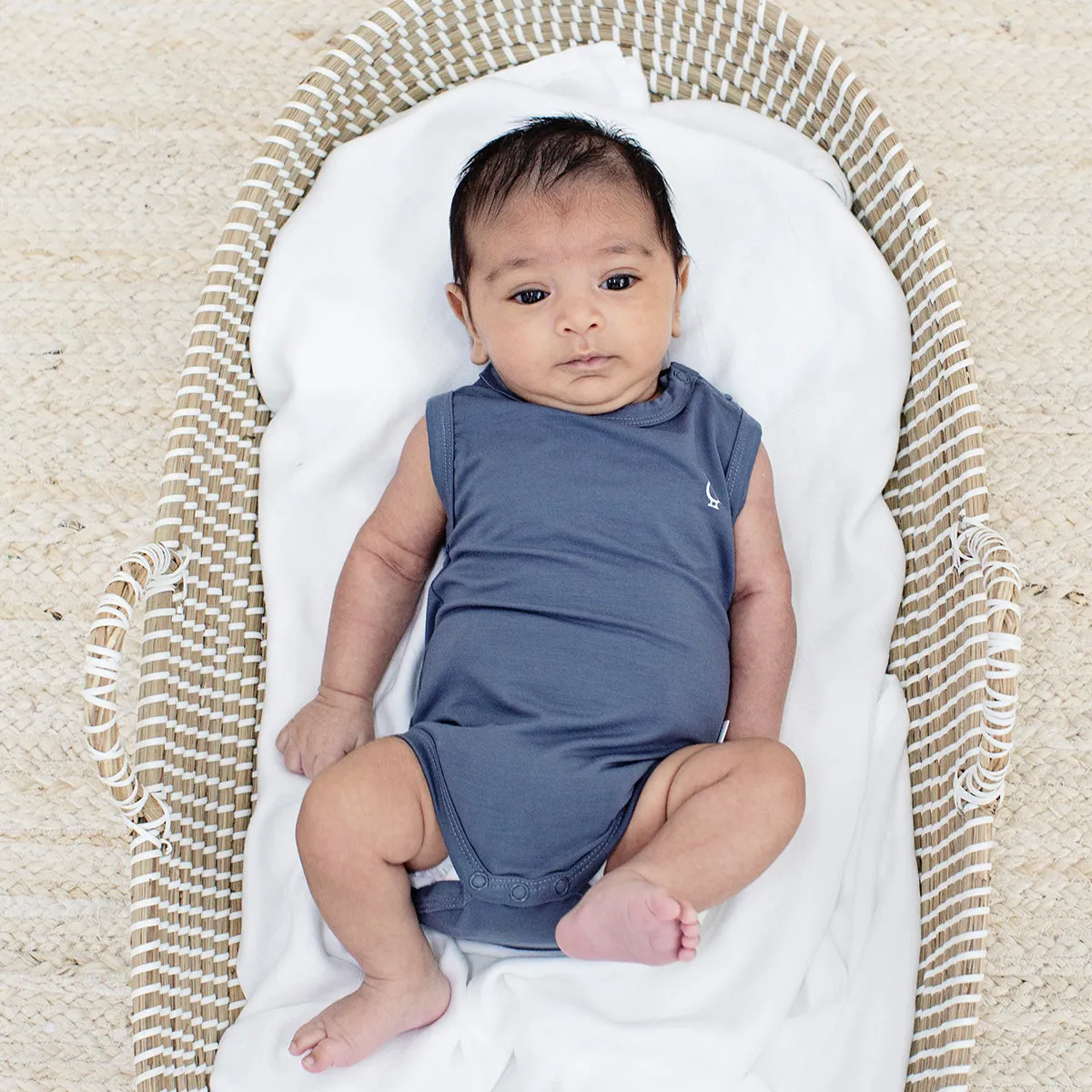 Premium Bamboo Sleeveless Baby Onesie