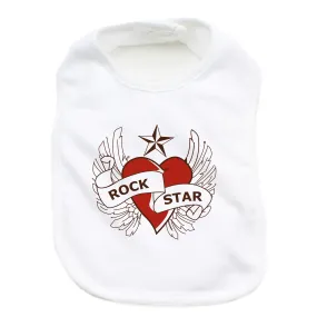 Rockstar Baby Heart 100% Cotton Unisex Baby Bib