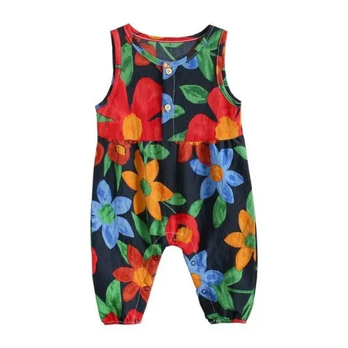 Sanlutoz Flowers Baby Girls Bodysuits Sleeveless Summer Baby Bodysuit