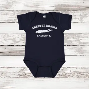 Shelter Island Eastern LI Baby Onesie | Classic Colors