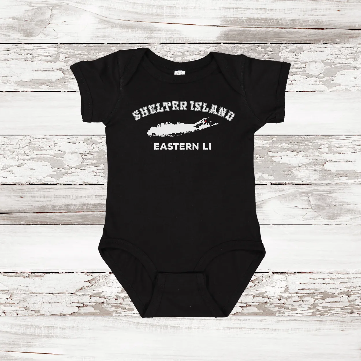Shelter Island Eastern LI Baby Onesie | Classic Colors
