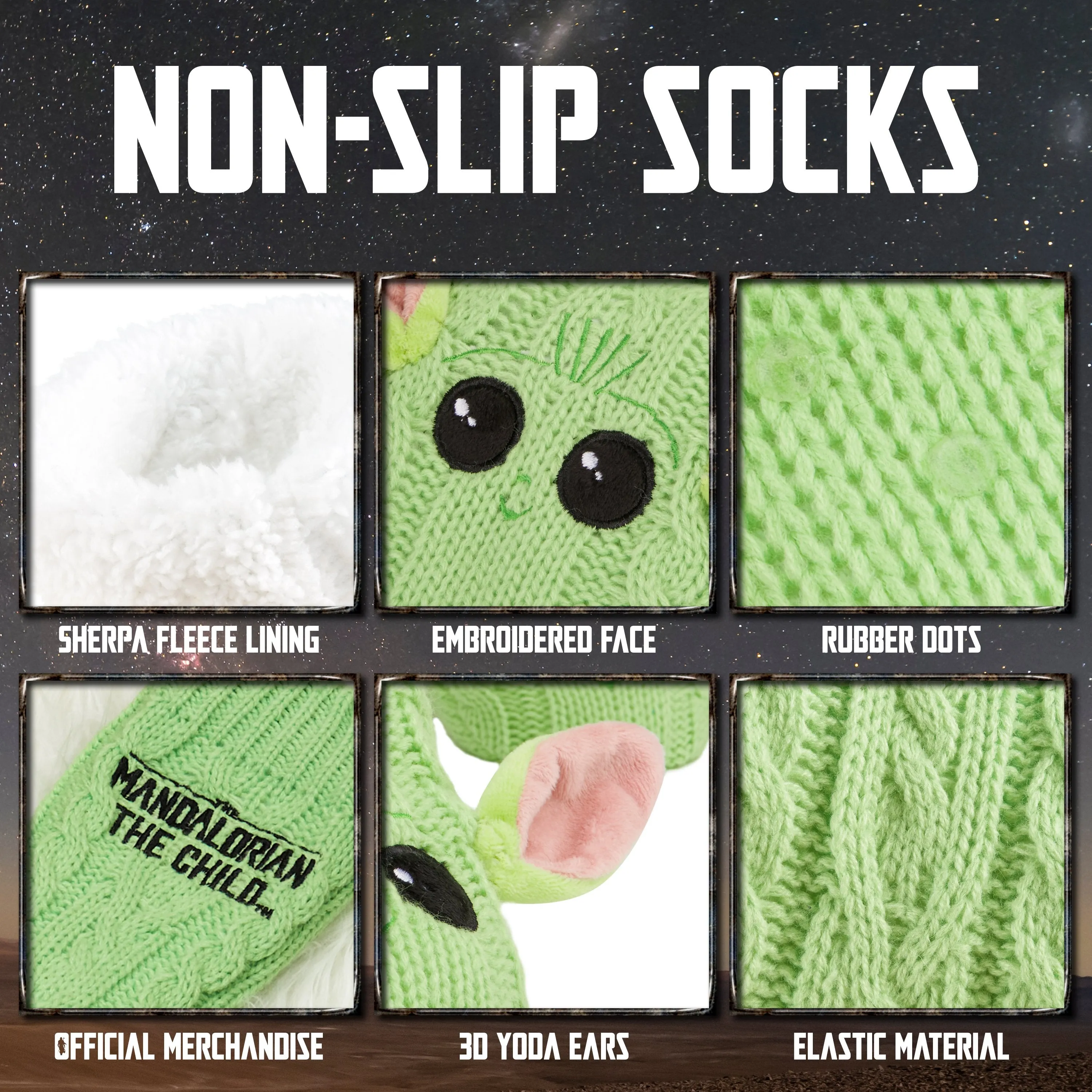 The Mandalorian Fluffy Socks, Baby Yoda Mens Slipper Socks, Warm Knitted Socks