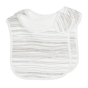 Thrills and Spills Bib Set (2pc) - Grey Scribble