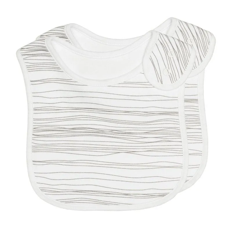 Thrills and Spills Bib Set (2pc) - Grey Scribble