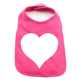 White Heart Holiday Cute Newborn Baby Soft Cotton Bib