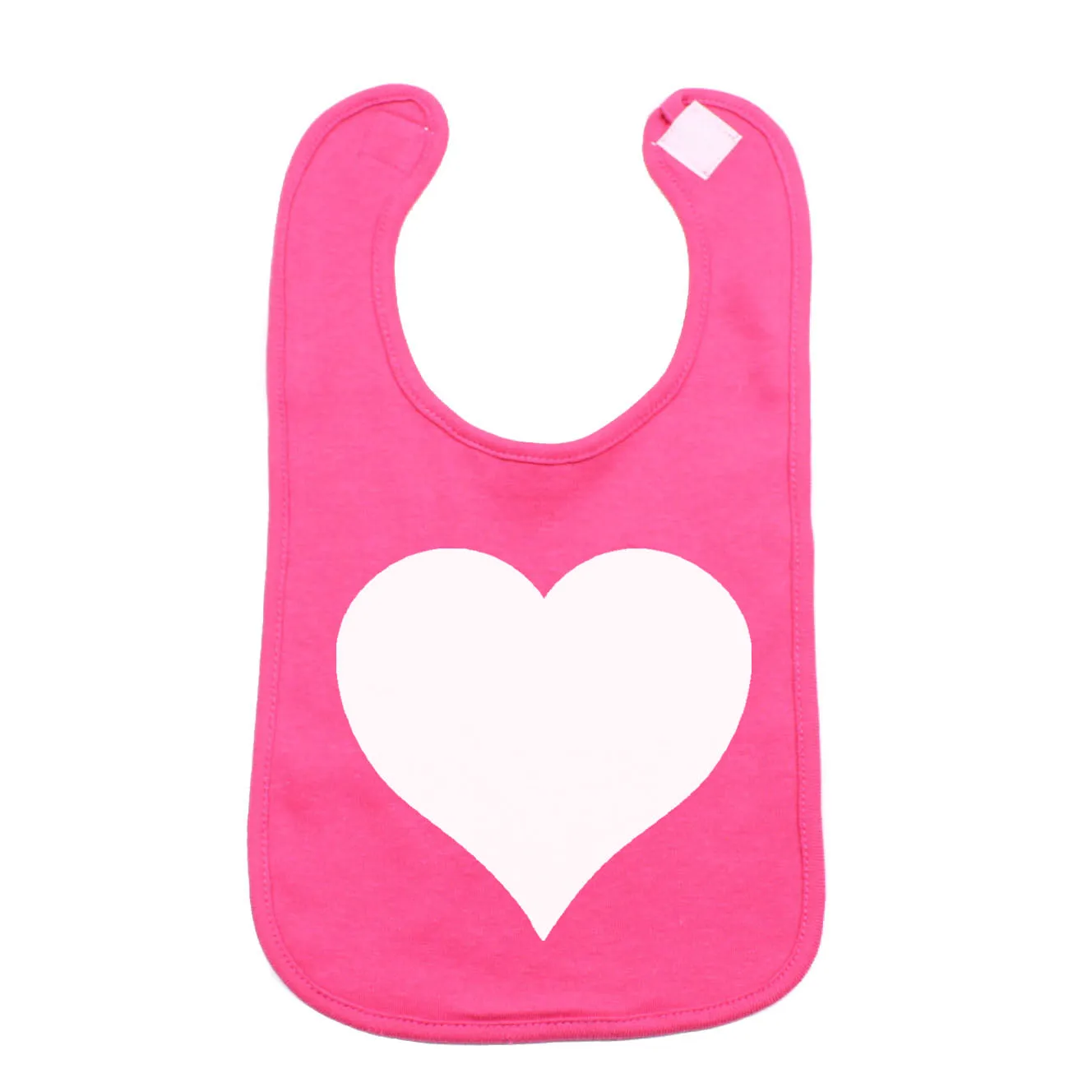 White Heart Holiday Cute Newborn Baby Soft Cotton Bib