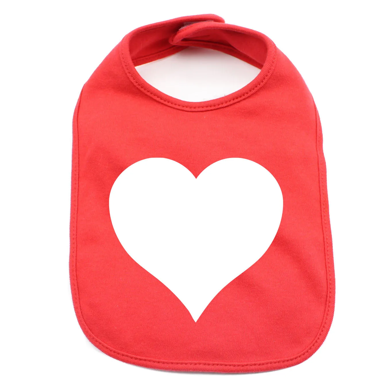 White Heart Holiday Cute Newborn Baby Soft Cotton Bib