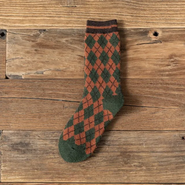 Women's Winter Retro Thick Crew Socks