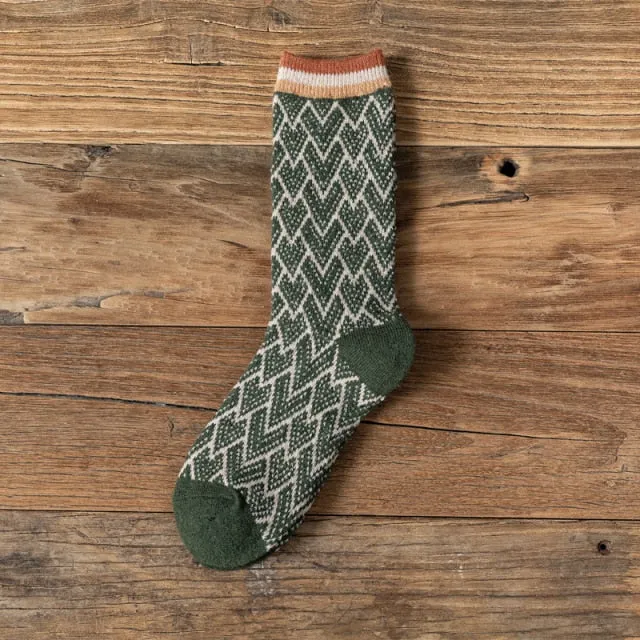 Women's Winter Retro Thick Crew Socks