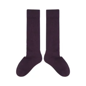 Women's Wool Boot Socks - Purple