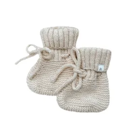 Ziggy Lou Textured Chunky Knit Booties - Honey
